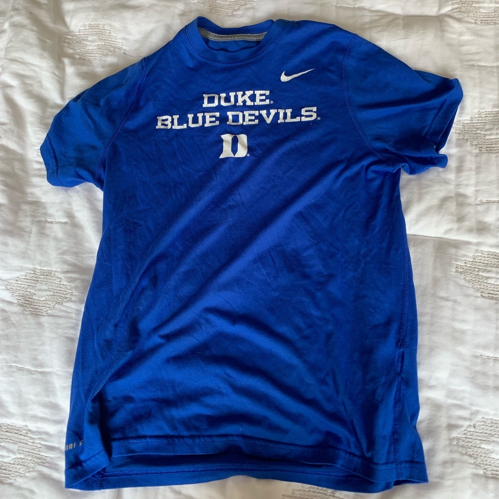 A blue duke blue devils dri fit shirt